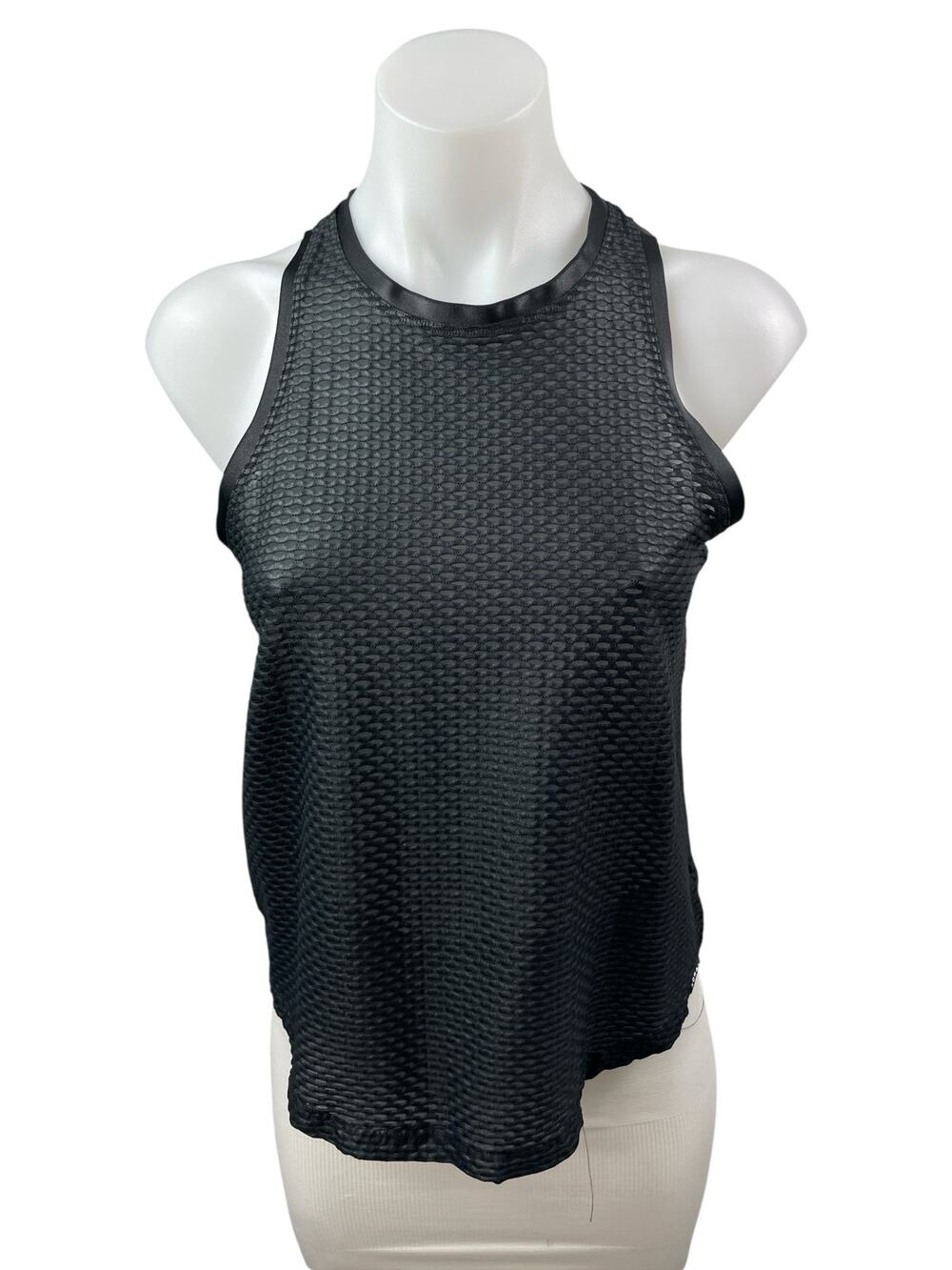 Koral Aerate Netz Black Geometric Yoga Athletic Activewear Muscle Tank Top Sz XS